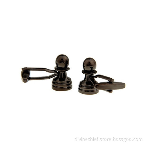 Cufflinks Factory Customized High End Black Plated Luxury Man Shirt Cufflinks